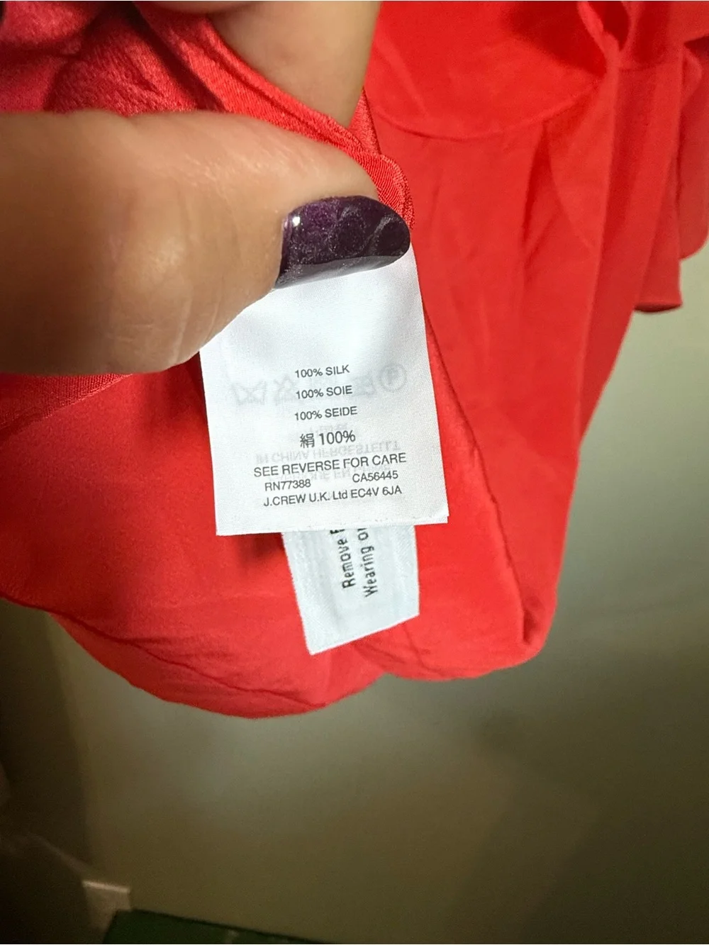 J. Crew Coral-Red Ruffle Off-Shoulder Tank Top